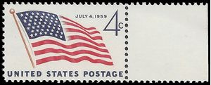 #1132 4c 49-Star American Flag 1959 Mint NH