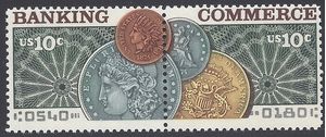 #1577-1578 10c Banking and Commerce Pair 1975 Mint NH