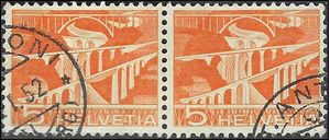 Switzerland # 329 1949 Used Attached Pair