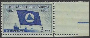 #1088 3c 150th Anniversary Coast and Geodetic Survey 1957 Mint NH