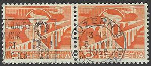 Switzerland # 329 1949 Used Attached Pair