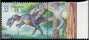 #3136g 32c Dinosaurs Allosaurus 1997 Mint NH