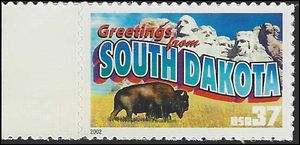 #3736 37c Greetings From South Dakota 2002 Mint NH