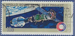 #1570 10c Apollo Soyuz Space Project Pair 1975 Used