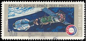 #1570 10c Apollo Soyuz Space Project Pair 1975 Used