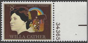 #1487 8c American Arts Willa Cather 1973 Mint NH