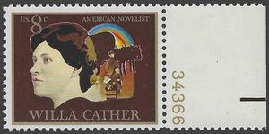 #1487 8c American Arts Willa Cather 1973 Mint NH