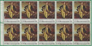 #1704 13c Washington at Princeton 1977 Used Block of 10