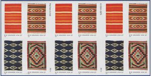 #3926-3929b 37c New Mexico Rio Grande Blankets Booklet/20 2005 Mint NH