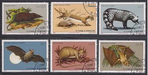 Sao Tome and Principe # 598-604 1981 Set Mammals  CTO