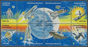 #1912-1919 Space Achievement Issue Block of 8 1981 Mint NH