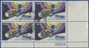 #1529 10c 1st Anniversary Skylab PB/4 1974 Used