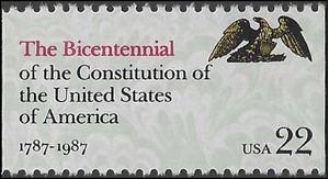 #2355 22c Drafting of the Constitution Booklet Single 1987 Mint NH