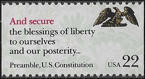 #2358 22c Drafting of the Constitution Booklet Single 1987 Mint NH
