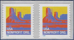#2902b 5c Butte Nonprofit Coil Pair 1996 Mint NH