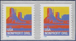 #2902b 5c Butte Nonprofit Coil Pair 1996 Mint NH