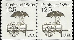#2133 12.5c Pushcart 1880s Coil Pair 1985 Mint NH