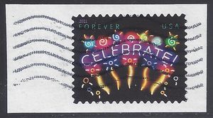 #4502 (44c Forever)  Neon Celebrate! 2011 Used