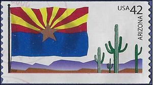 #4277 42c Flags Of Our Nation Arizona Coil Single 2008 Used