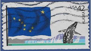 #4275 42c Flags Of Our Nation Alaska Coil Single 2008 Used