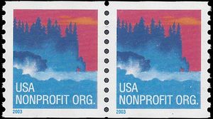 #3775 5c Sea Coast Nonprofit Coil Pair 2003 Mint NH