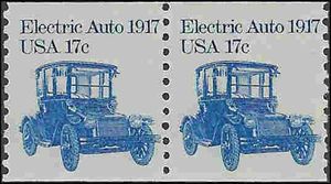 #1906 17c Electric Auto 1917 Coil Pair 1981 Mint NH