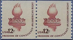 #1816 12c Statue of Liberty Torch Coil Pair 1981 Mint NH