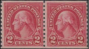 # 599a 2c George Washington Coil Pair 1923 Mint NH