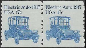 #1906 17c Electric Auto 1917 Coil Pair 1981 Mint NH