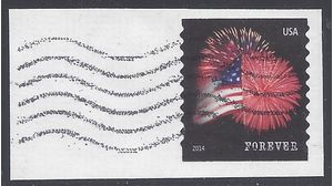 #4854 (49c Forever) Star Spangled Banner Coil Single 2014 Used