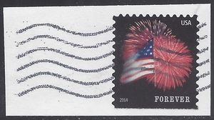 #4855 (49c Forever) Star Spangled Banner Booklet Single 2014 Used
