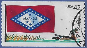 #4278 42c Flags Of Our Nation Arkansas Coil Single 2008 Used