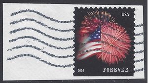 #4869 (49c Forever) Star Spangled Banner Booklet Single 2014 Used