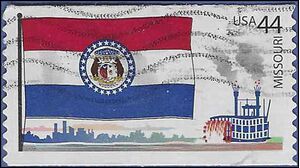 #4301 44c Flags of our Nation Missouri Coil Single 2009 Used