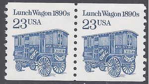 #2464a 23c Lunch Wagon 1890s Coil Pair SG 1993 Mint NH