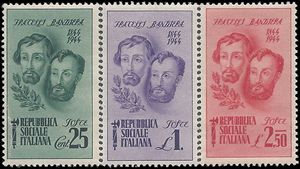 Italy Italian Social Republic #32-34 1944 Mint NH Cpl Set of 3 25c Minor Crease