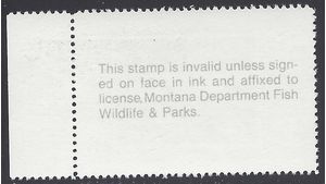 Montana MT-41 $5.00 Harlequin Ducks 1993 Mint NH