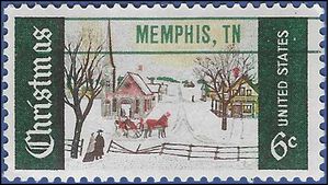 #1384 6c Winter Sunday 1969 Mint NH Precancel Memphis TN