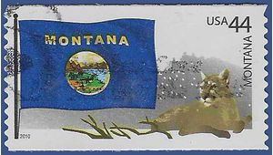 #4304 44c Flags of our Nation Montana Coil Single 2010 Used