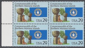 #2804 29c Northern Mariana Islands Block/4 1993 Mint NH