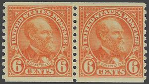 # 723 6c James A. Garfield Coil Pair 1932 Mint LH