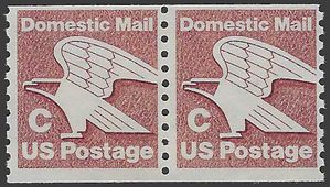 #1947 20c C Rate Eagle Coil Pair 1981 Mint NH