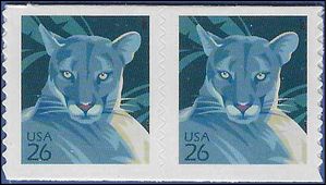 #4141 26c Florida Panther Coil Pair 2007 Mint NH