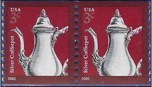 #3759 3c Silver Coffeepot Coil Pair 2013 Mint NH