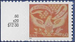 #3646 60c Coverlet Eagle 2002 Mint NH