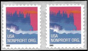 #3785 5c Sea Coast Nonprofit Coil Pair 2003 Mint NH