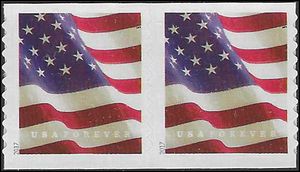 #5159 (49c Forever) US Flag Coil Pair (APU) 2017 Mint NH