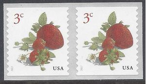 #5201 3c Strawberries Coil Pair 2017 Mint NH