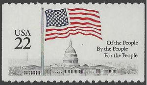 #2116 22c Flag Over Capitol Dome Booklet Single 1985 Mint NH