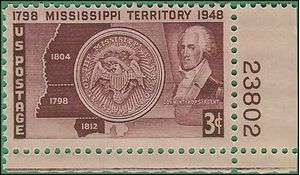 # 955 3c 150th Anniversary Mississippi Territory P# 1948 Mint NH